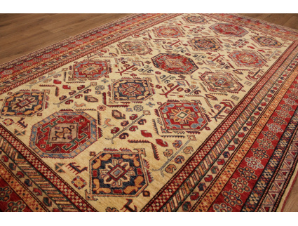 "Kazak" Teppich Orientteppich 268x176 cm Beige