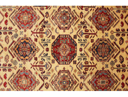 Oriental carpet Kazak virgin wool 268x176 cm Beige