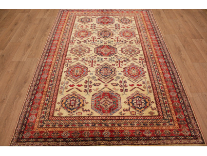 Oriental carpet Kazak virgin wool 268x176 cm Beige