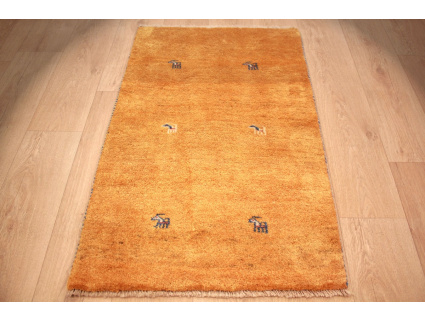 Nomadic Persian carpet Gabbeh wool carpet 112x72 cm