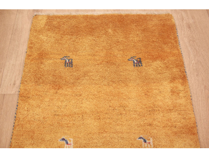 Nomadic Persian carpet Gabbeh wool carpet 112x72 cm