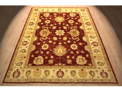 Hand-knotted Oriental carpet Ziegler virgin wool 225x160 cm Red