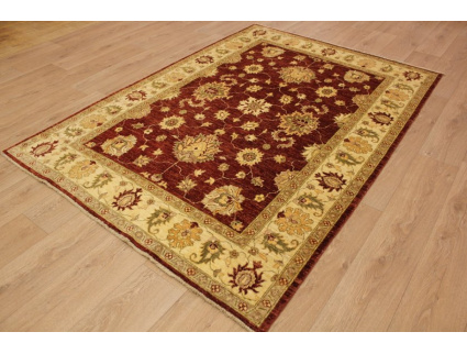 Hand-knotted Oriental carpet Ziegler virgin wool 225x160 cm Red