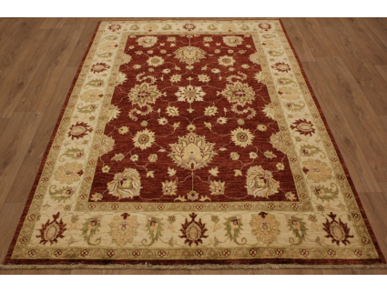 Hand-knotted Oriental carpet Ziegler virgin wool 225x160 cm Red