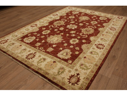 Hand-knotted Oriental carpet Ziegler virgin wool 225x160 cm Red