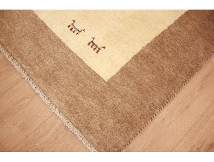 Perser Teppich Gabbeh reiner wollteppich 158x111 cm Beige