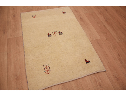 Nomadenteppich Perserteppich Gabbeh 120x80 cm Beige