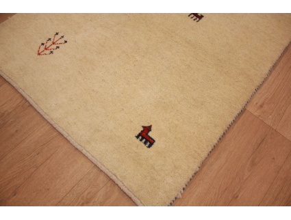 Nomadenteppich Perserteppich Gabbeh 120x80 cm Beige