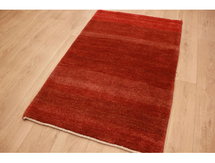 Perser Teppich Gabbeh reiner Wollteppich 146x95 cm Rot