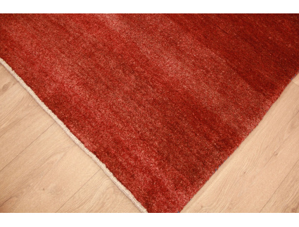 Perser Teppich Gabbeh reiner Wollteppich 146x95 cm Rot