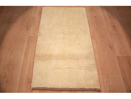 Nomadic Persian carpet Gabbeh wool 116x64 cm Beige