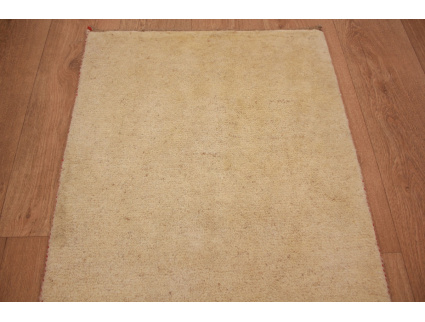 Nomadic Persian carpet Gabbeh wool 116x64 cm Beige