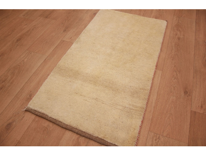 Nomadic Persian carpet Gabbeh wool 116x64 cm Beige