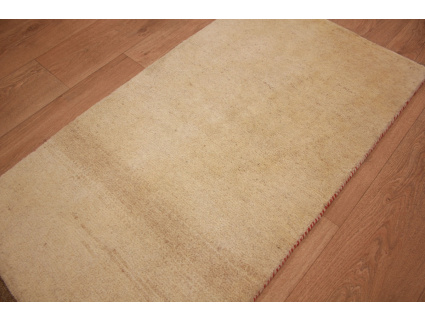 Nomadic Persian carpet Gabbeh wool 116x64 cm Beige