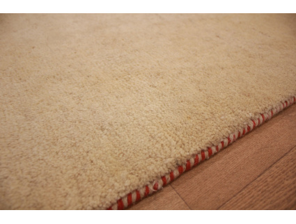 Nomadic Persian carpet Gabbeh wool 116x64 cm Beige