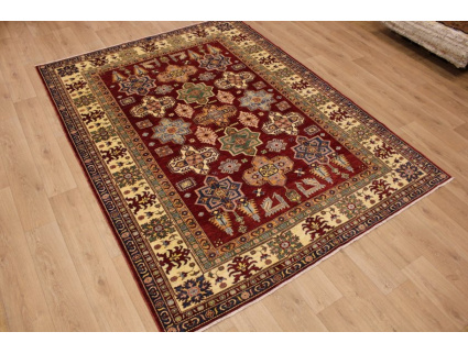 Oriental carpet Kazak virgin wool 293x226 cm Red