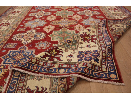 Oriental carpet Kazak virgin wool 293x226 cm Red