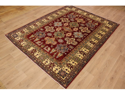 Oriental carpet Kazak virgin wool 293x226 cm Red