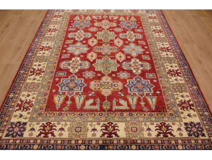 Oriental carpet Kazak virgin wool 293x226 cm Red