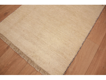 Nomadic Persian carpet Gabbeh wool 115x71 cm Beige