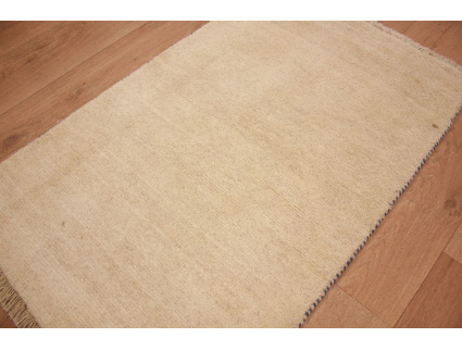 Nomadic Persian carpet Gabbeh wool 115x71 cm Beige