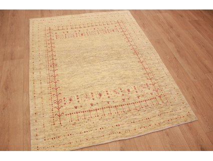 Persian carpet Gabbeh Loribaf pure wool 173x134 cm Beige