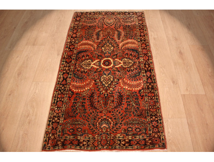 Antique Persian carpet Sarough Wool 160x84 cm Red