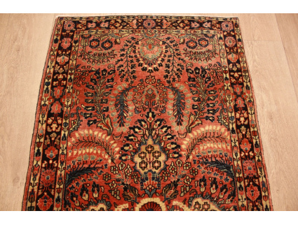 Antique Persian carpet Sarough Wool 160x84 cm Red