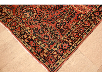 Antique Persian carpet Sarough Wool 160x84 cm Red