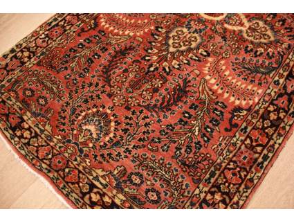 Antique Persian carpet Sarough Wool 160x84 cm Red