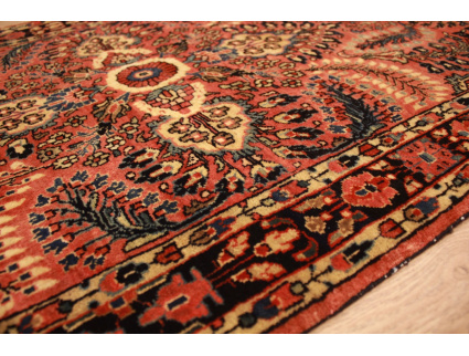 Antique Persian carpet Sarough Wool 160x84 cm Red