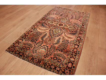 Antique Persian carpet Sarough Wool 160x84 cm Red