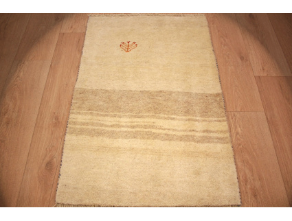 Perserteppich Gabbeh wollteppich 102x67 cm Beige