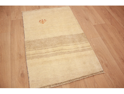 Perserteppich Gabbeh wollteppich 102x67 cm Beige