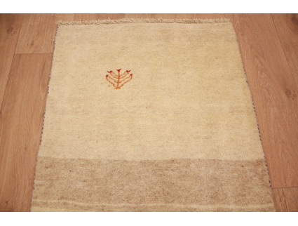 Perserteppich Gabbeh wollteppich 102x67 cm Beige