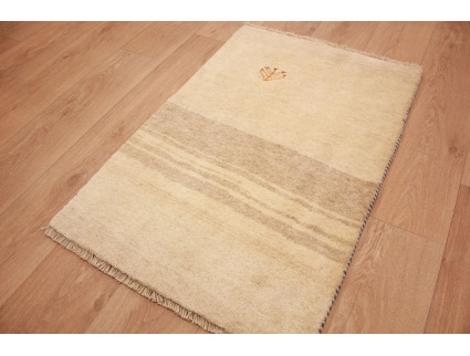 Perserteppich Gabbeh wollteppich 102x67 cm Beige