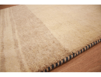 Perserteppich Gabbeh wollteppich 102x67 cm Beige