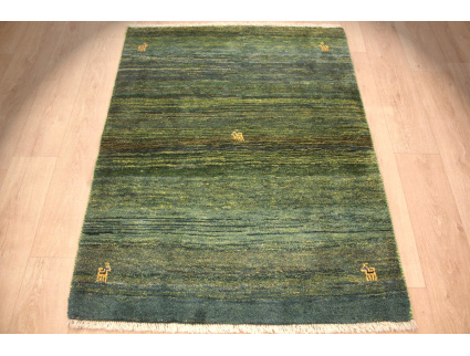 Persian carpet Gabbeh Wool 150x114 cm Green