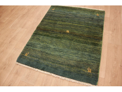 Persian carpet Gabbeh Wool 150x114 cm Green