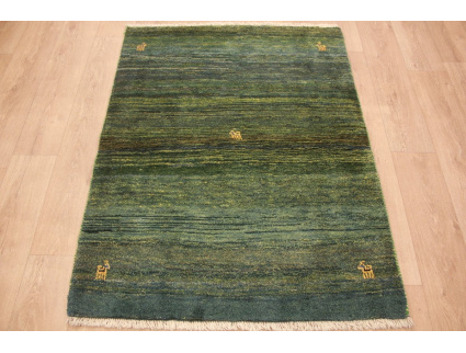 Persian carpet Gabbeh Wool 150x114 cm Green