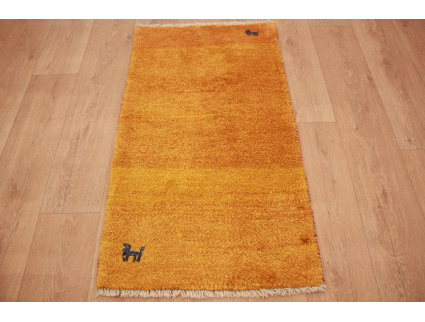 Nomadic Persian carpet Gabbeh wool carpet 114x63 cm