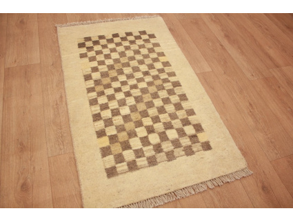 Perserteppich Gabbeh wollteppich 125x75 cm Beige