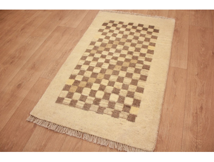 Perserteppich Gabbeh wollteppich 125x75 cm Beige