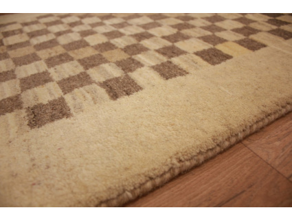 Perserteppich Gabbeh wollteppich 125x75 cm Beige