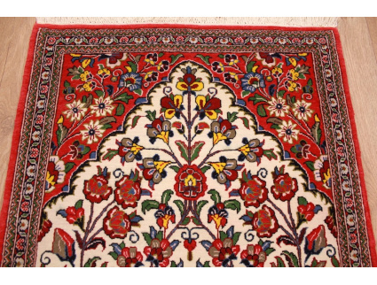 Fine Persian carpet Ghom Wool 91x60 cm Beige