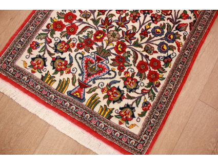 Perserteppich Ghom Orient Teppich 91x60 cm Beige