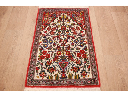 Perserteppich Ghom Orient Teppich 91x60 cm Beige