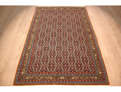 Persian carpet Ghom virgin wool 206x135 cm Blue