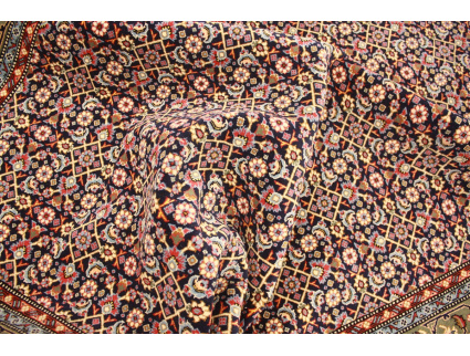 Persian carpet Ghom virgin wool 206x135 cm Blue