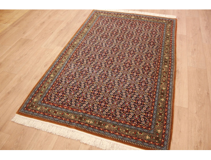 Persian carpet Ghom virgin wool 206x135 cm Blue